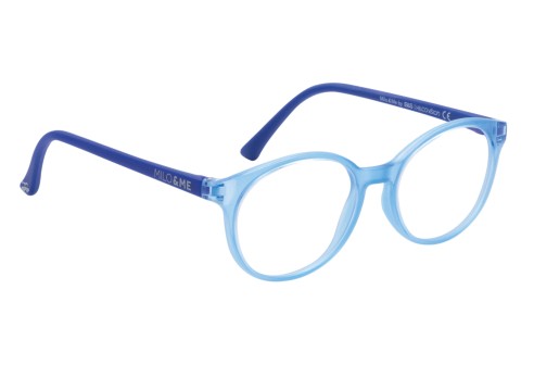 Juno lichtblauw / denim blauw half transparant